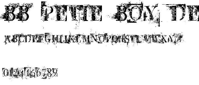 BB Petie Boy Destroyed font