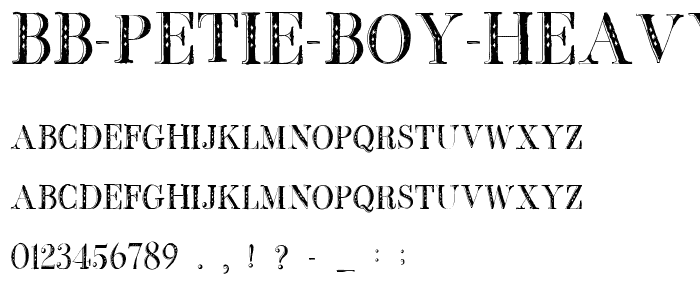 BB Petie Boy Heavy font