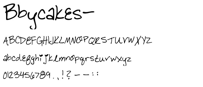 BBYCAKES  font