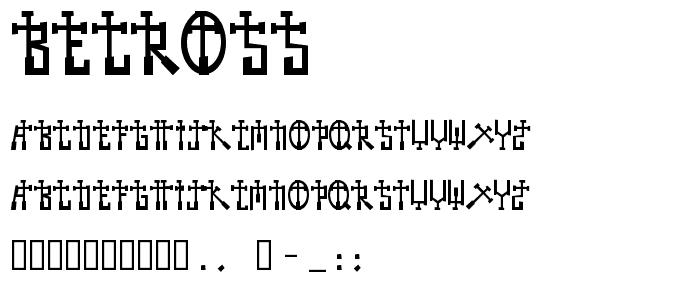 BECROSS font