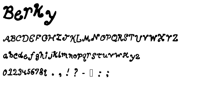 BERKY font