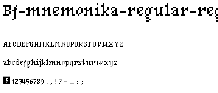 BF Mnemonika Regular Regular font