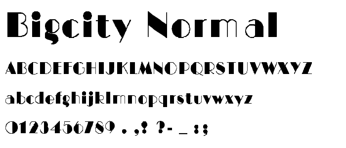 BIGCITY-Normal font