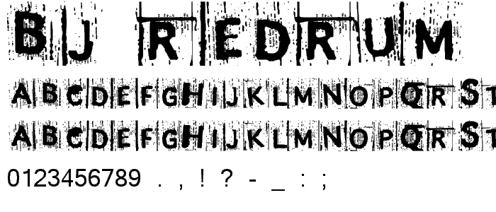 BJ REDRUM font