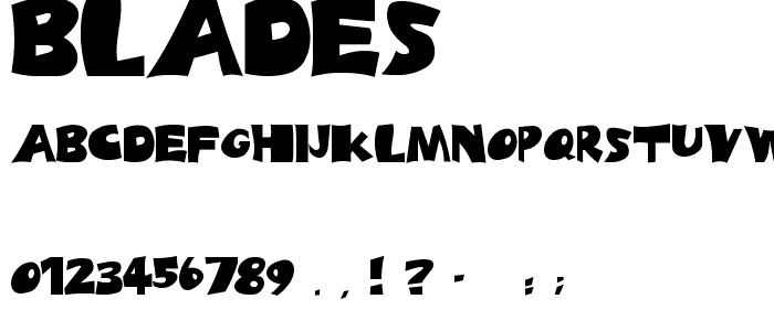 BLADES font