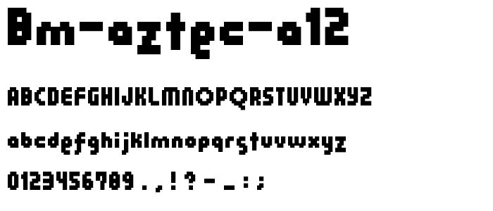 BM aztec A12 font