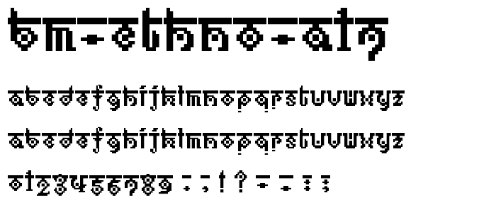 BM ethno A17 font