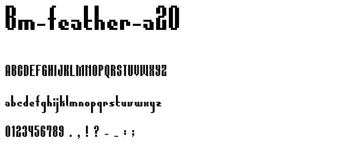 BM feather A20 font