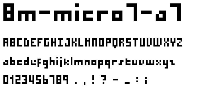 BM micro7 A7 font