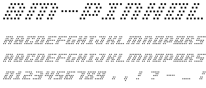 BM pinhole A13 font