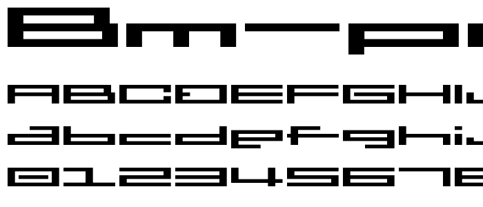 BM press A7 font