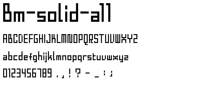 BM solid A11 font