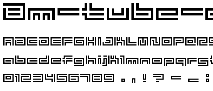 BM tube A10 font