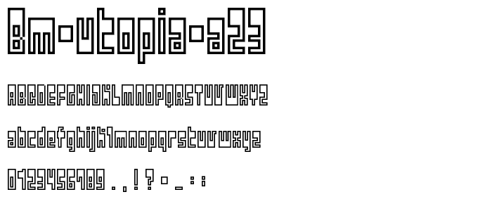 BM utopia A23 font