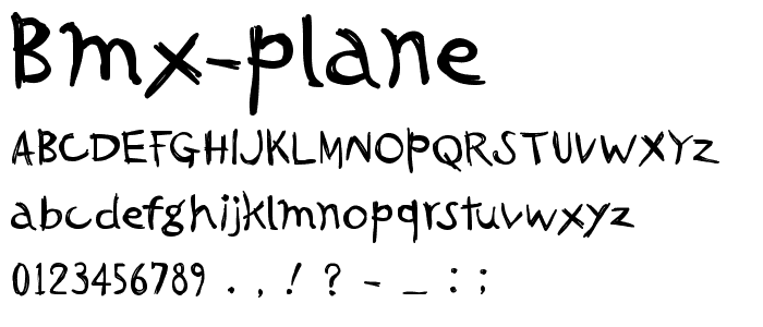 BMX Plane font
