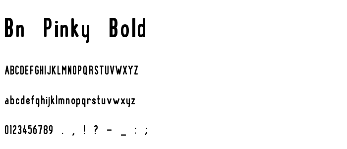 BN Pinky Bold font