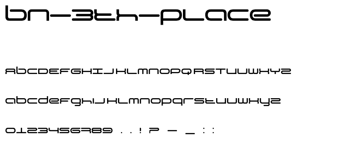 BN 3th Place font