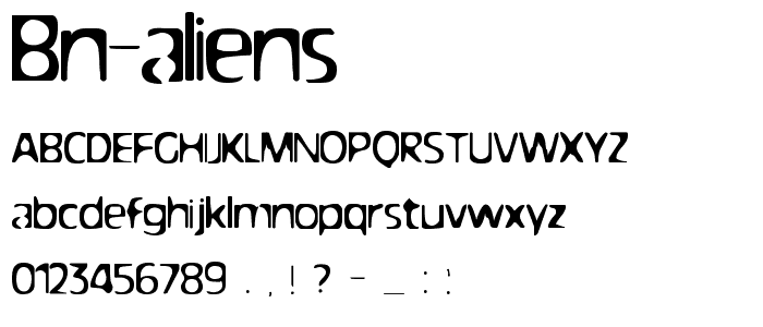 BN-Aliens font