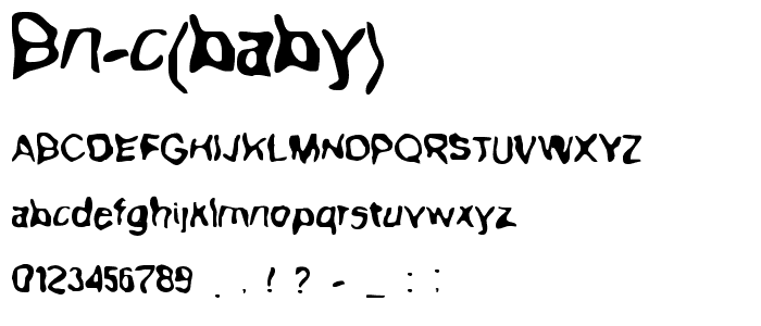 BN-C(Baby) font