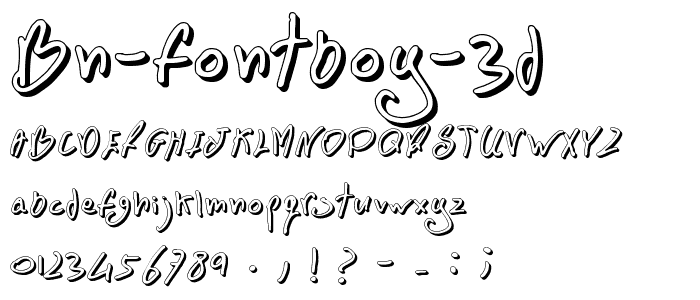 BN FontBoy 3D font