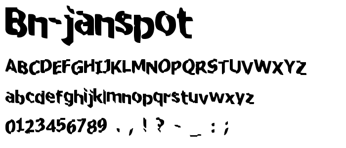 BN-JanSpot font