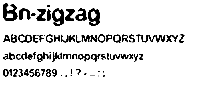 BN-ZigZag font