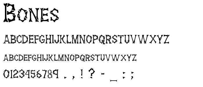 BONES font