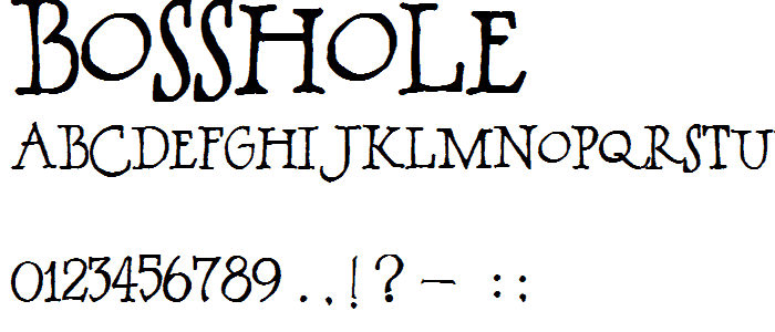 BOSSHOLE font