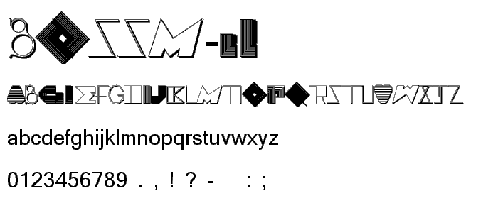 BOSSM-D font