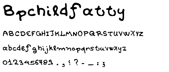 BPchildFatty font