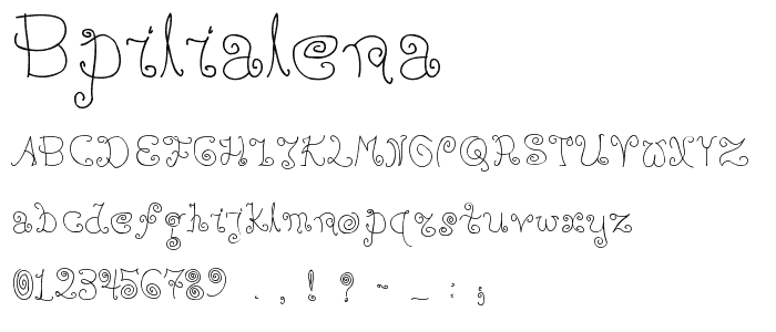 BPilialena font