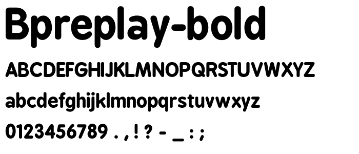 BPreplay-Bold font