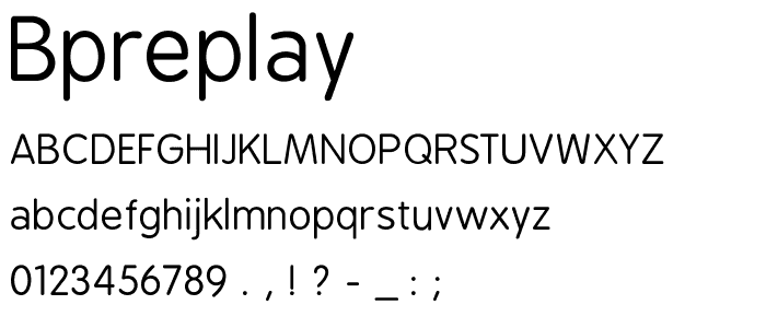 BPreplay font