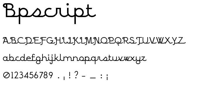 BPscript font