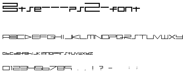 BTSE  PS2 FONT font
