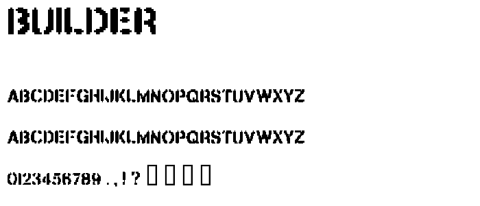 BUILDER font