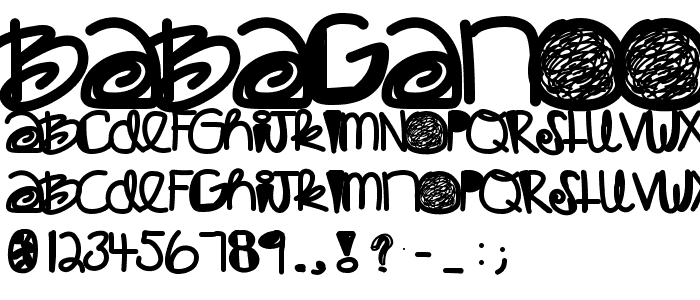 Babaganoosh font