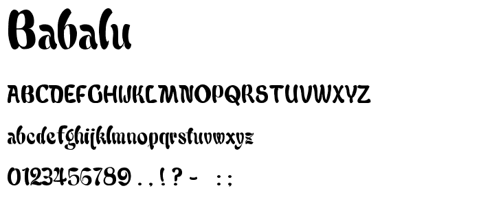 Babalu font