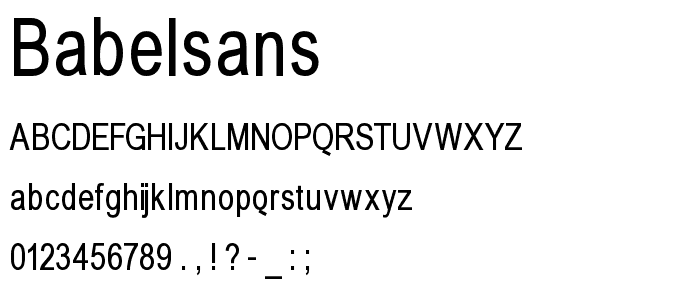 BabelSans font