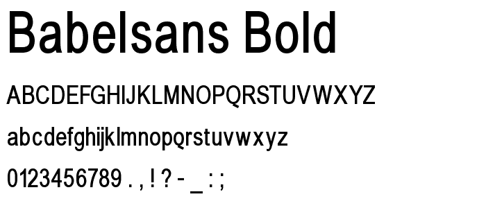 BabelSans-Bold font