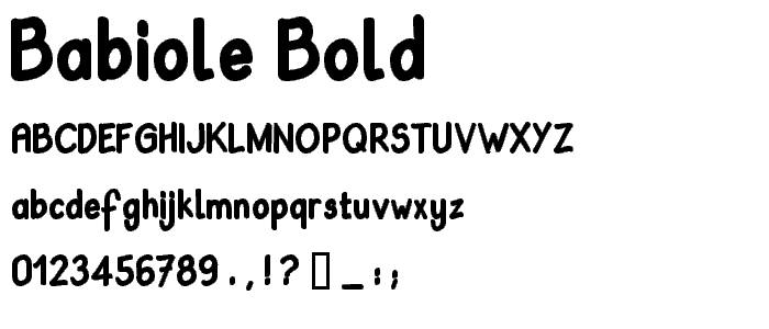 Babiole Bold font