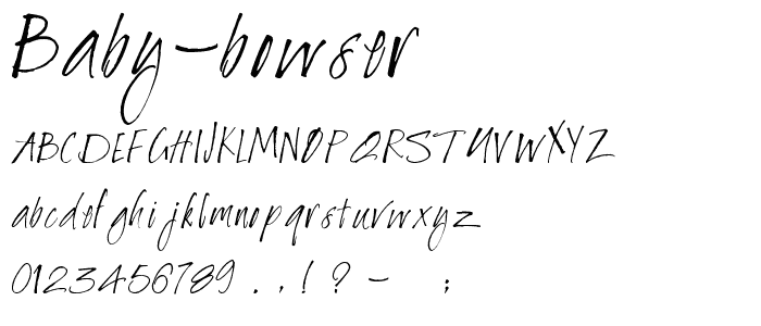 Baby Bowser font