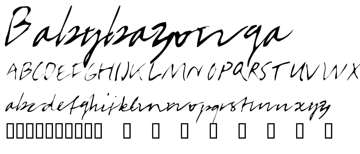BabyBazonga font
