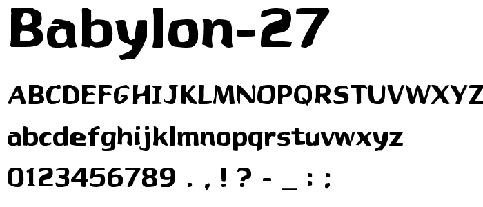 Babylon 27 font