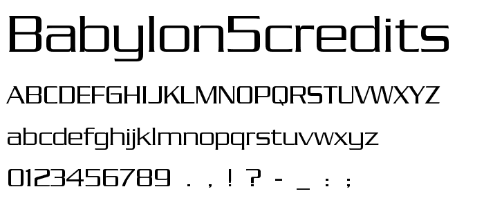 Babylon5Credits font