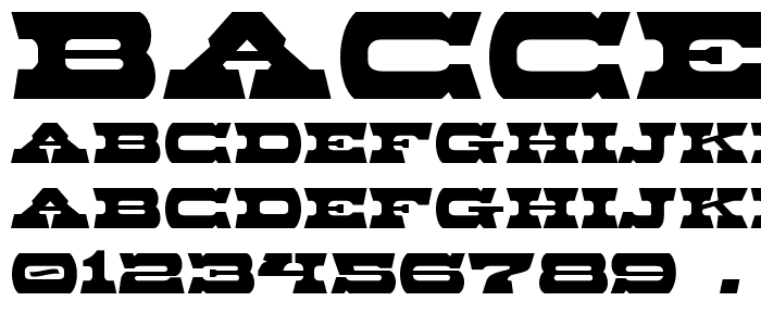 Baccer font