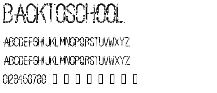BackToSchool font