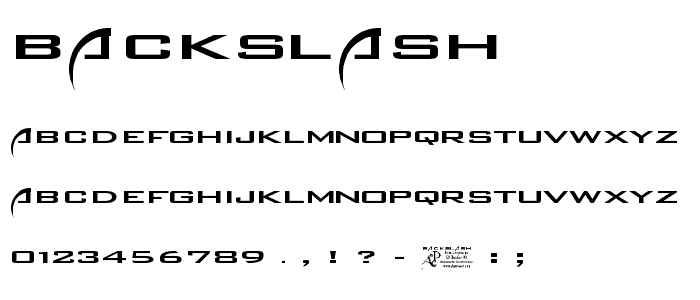 Backslash font