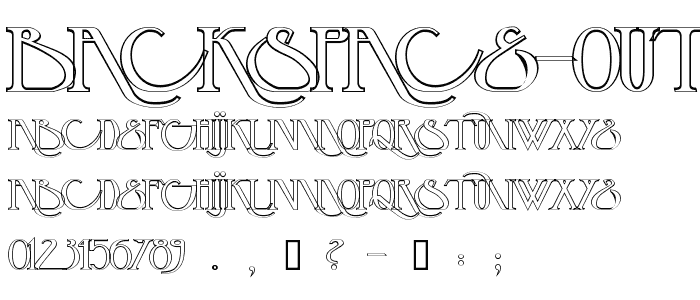 Backspace Outline font