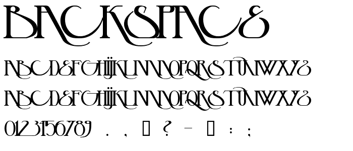 Backspace font